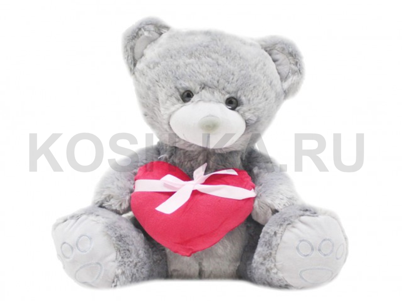 МЕДВЕЖОНОК С СЕРДЕЧКОМ СЕРЫЙ
