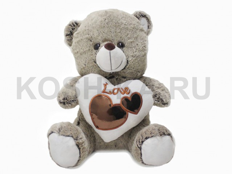 МИШУТКА КОФЕЙНЫЙ МЕЛАНЖ С СЕРДЕЧКОМ